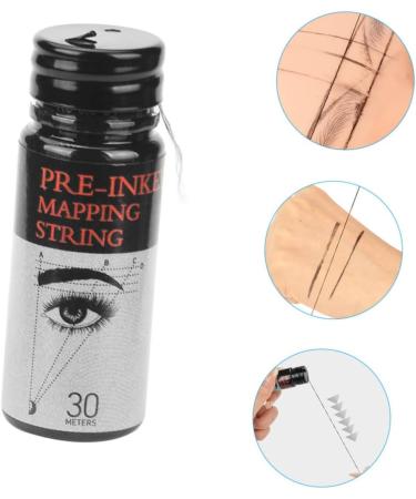 Angoily Eyebrow Ink Black Line Measuring Tool Eyebrow Microblading Ruler Eyebrow Mark Ruler String Portable - Buy Online on GoSupps.com