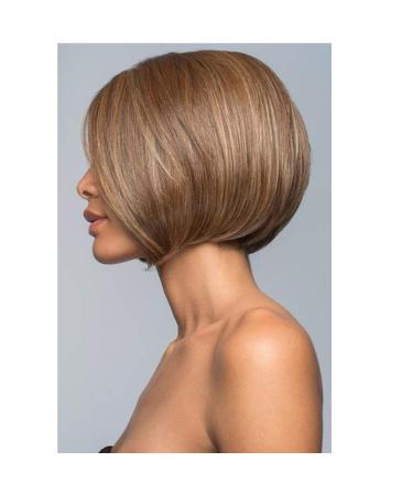 Buy Women's Brown Synthetic Bob Wig - Heat-Resistant Side Parting Ponytail for Parties | Charming Stylish Wigs - Buy Online on GoSupps.com