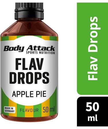 Body Attack Flavdrops Sugar-Free Apple Pie Flavor - Vegan & Aspartame-Free - 50ml - Buy Online on GoSupps.com