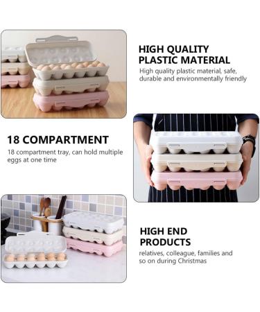 OSALADI 2pcs 18 Egg Storage Box Filled Plastic Eggs Fridge Egg Dispenser Egg Storage Tray With re-usable Assorted Color 30x15cm - Buy Online on GoSupps.com