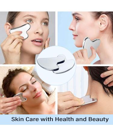 Stainless Steel Gua Sha Tool for Face, Body, Neck & Eyes - Durable Heart Massage Beauty Tool - Metal Gua Sha Skin Care Gift - Buy Online on GoSupps.com