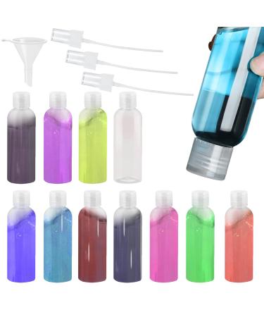Zoe tekway 10 pieces transparent 100 ml small bottles hand luggage rice set with flip cap empty travel bottles for filling (with three nozzles and a funnel) - Buy Online on GoSupps.com