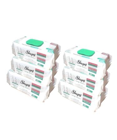 Clearfee Set |Original Sleepy wet wipes Surface cleaning towels |100 XXL blues each |Cleaning towels disposable |Strongly large (6 pieces white soap)