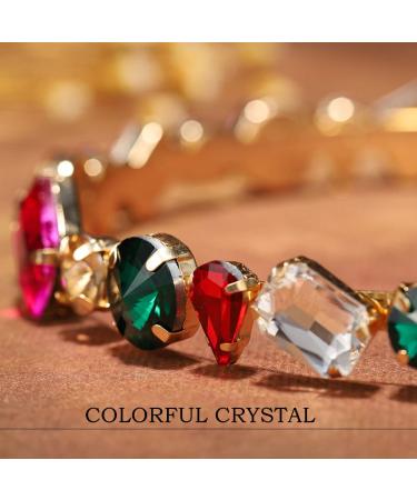 Sinalty Baroque Rhinestone Headband - Colorful Crystal Hair Hoop for Women - Buy Online on GoSupps.com