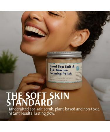 Nature Skin Shop Dead Sea Salt & Bio-Marine Foaming Polish - 10 Ounces - Exfoliating Body Scrub with Organic Sea Kelp & Spirulina - Mineral Rich Detox Wash for Rough Skin 10 Fl Oz (Pack of 1) - Buy Online on GoSupps.com