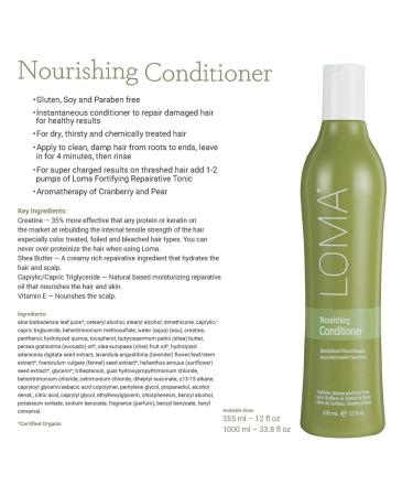 Loma Nourishing Conditioner 33oz (Liter) - Hydrating Hair Care for Soft & Healthy Locks - Buy Online on GoSupps.com