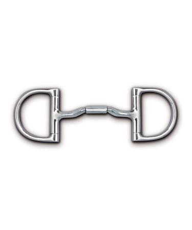 Myler Level 2-3 English Pony Dee Forward Tilt Ported Barrel Bit with o Hooks 4 1/2