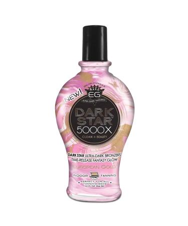 European Gold Dark Star 5000X Indoor Tanning Lotion with Time-Release Formula Dark Accelerator for Indoor Tanning Beds & Outdoor Sun Tan 12 oz
