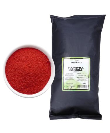 GREENGOO Spice Sweet Paprika 1 kg Paprika Powder Mild Red Paprika Ground Powder | Spice Powder Kitchen Spices for Seasoning Meat Fish Vegetables & Sauces | Sweet Paprika Powder Premium Quality