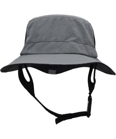 Huakunda Men's Sun Hat UPF 50+ | UV Protection Angler Hat with Chin Strap | Foldable Safari Hat | Wide Brim Dark Gray for Outdoor Travel - Buy Online on GoSupps.com