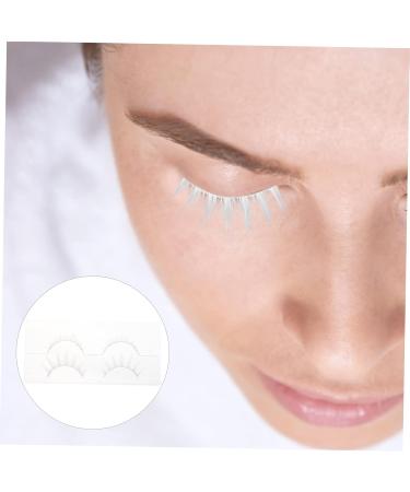 WOFASHPURET 2 Pairs White False Eyelashes Eye Makeup Tools White Faux Eyelashes Luxurious Eyelash White Eyelashes Wispy Fluffy Eyelashes Natural Eyelashes Extend Chemical Fiber Artificial 5d - Buy Online on GoSupps.com
