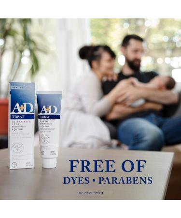 A+D Zinc Oxide Diaper Rash Cream 1.5oz - 10% Zinc Oxide, 1% Dimethicone - Gentle Baby Skin Care Treatment - Buy Online on GoSupps.com