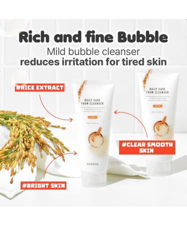 EUNYUL Daily Care Rice Foam Cleanser - Korean Skincare Face Wash with Rice Water | 150ml International Shipping Available - Buy Online on GoSupps.com