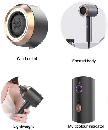 Negative Ion Hair Dryer Ionic Hair Dryer Professional with 4 Heat Settings Smooth Shiny Hair Fast Drying High Speed Hair Dryer for Home Travel (US Plug 110V) - Buy Online on GoSupps.com