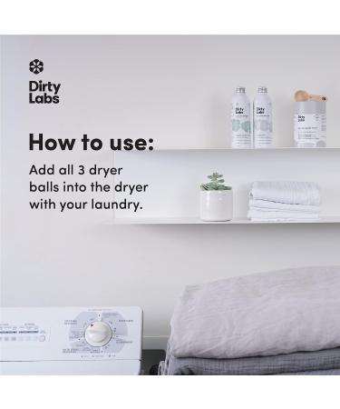 Dirty Labs 100% New Zealand Wool Dryer Balls - 3 Balls - Shortens Drying Time - Reduces Static & Wrinkles - Eco-Friendly Fabric Softener - Buy Online on GoSupps.com