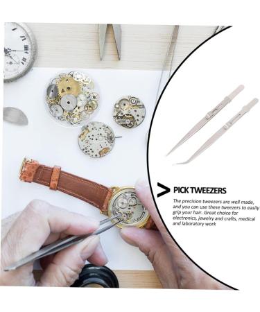 Precision Tool 16-Piece Stainless Steel Tweezers Set | Rubis Precision Tweezers for Coins & Handicrafts | Durable & High-Quality Metal Pincers - 16.5x1cm - Buy Online on GoSupps.com