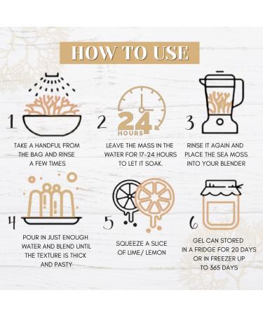 Organics Nature Supplements Organic Irish Sea Moss - Wildcrafted, Non-GMO, Gluten-Free - 4oz - Supports Bones, Joints & Immune System - Makes 5 Jars of Gel - Buy Online on GoSupps.com