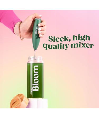 Bloom Nutrition Superfood Greens Powder Digestive Enzymes with Probiotics and Prebiotics Gut Health Bloating Relief Berry + Milk Frother High Powered Hand Mixer - Buy Online on GoSupps.com