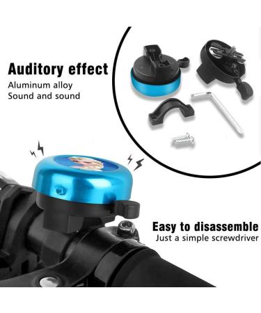 Cuwana Aluminum Princess Cartoon Bike Bell | Cute Loud Clear Sound | Bicycle Accessories for Adults Kids Girls Boys Women (Blue) - Buy Online on GoSupps.com