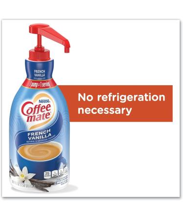 Coffee mate French Vanilla Liquid Concentrate 1.5 Liter Pump Bottle with World Food Shop Scoop - Buy Online on GoSupps.com