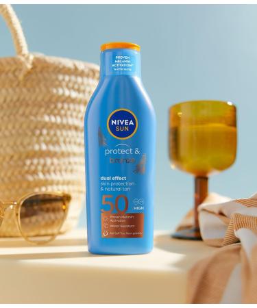 NIVEA Sun Protect & Bronze Natural Tanning Balm SPF 50 200 ml - Buy Online on GoSupps.com