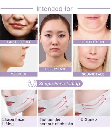 V Line Mask Chin Lifting Mask Double Chin Reducer Face Lift Contour Lifting Firming Moisturizing Mask Double Chin Mask V Line Lifting Mask Chin Up Patch (4 pieces in a box) - Buy Online on GoSupps.com
