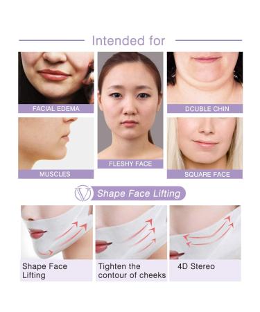 V Mask Double Chin Reducer & Slimming Mask | Chin Up Contour Lifting Firming Mask | Moisturizing All Night Silicone V-Line Lifting Patches (4 in 1) - Buy Online on GoSupps.com
