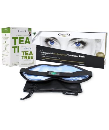 The Eye Doctor Premium Treatment Bundle - Reusable Hot Cold Eye Compress & 20x Single Use Tea Tree Eyelid Wipes for Dry Eye Blepharitis & MGD - Microwave Safe Mask Mask & 20 Wipes