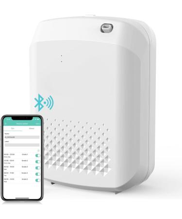 400ml Smart Fragrance Machine Smart Atomizing Essential Oil Diffuser Nebulizing Diffusion System Electric Aroma Essential Oil Diffuser for Hotel Family Sauna SPA (White)