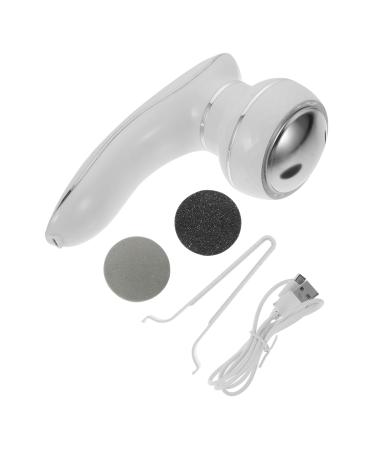 Housoutil 1set Electric Foot Callus File for Feet Travel Pedicure Tools Feet Remover Foot Hard Skin Scrubber Pedicure Tools for Callus Remover Nursing White Abs Electronic Foot File