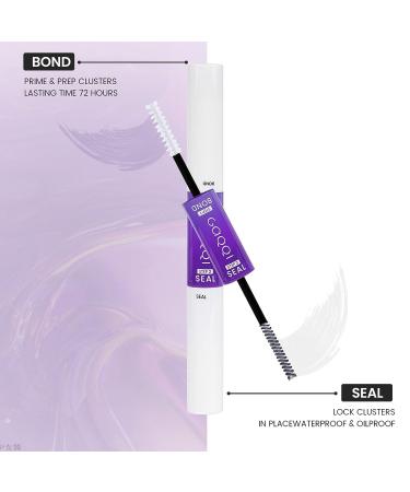 GAQQI DIY Eyelash Extension Kit - 120 Lash Clusters with Bond & Seal, Applicator Tool & Brush for At-Home Lash Extensions (Passion) - Buy Online on GoSupps.com