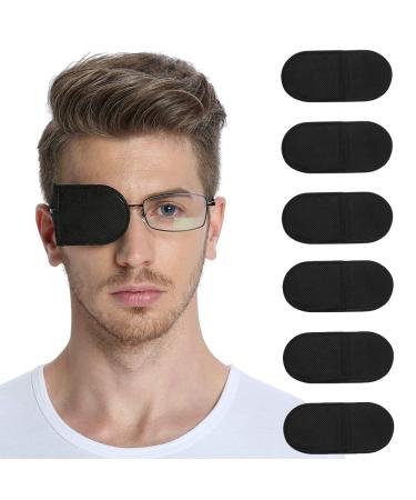 6pcs Eye Patches for Glasses (Large Size Black)