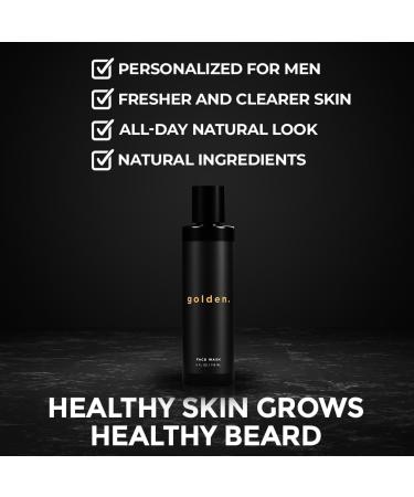Golden Grooming Co. Men's Face Wash - Aloe Vera & Vitamin E Facial Cleanser for Sensitive & Oily Skin - Organic Daily Foaming Cleanser - 4 oz - Buy Online on GoSupps.com