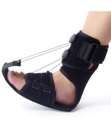Plantar Fasciitis Night Splint - Adjustable Night Splints for Plantar Fasciitis Relief Women & Men Plantar Fasciitis Brace for Sleeping Foot Drop Heel Pain Achilles Tendonitis - Black