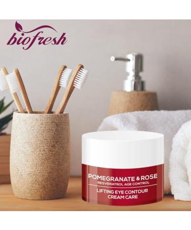 Biofresh cosmetics Via Natural Women's Eye Cream with Pomegranate Rose Water & Resveratrol - Eye Care with Creatine for Skin Care Eye Cream Skincare Moisturising Cream Face 25 ml - Buy Online on GoSupps.com