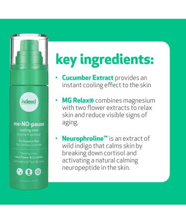 Indeed Labs Me-NO-Pause Cooling Mist - Hydrating Cucumber Facial Spray for Aging Skin | 75ml - Shop Internationally - Buy Online on GoSupps.com