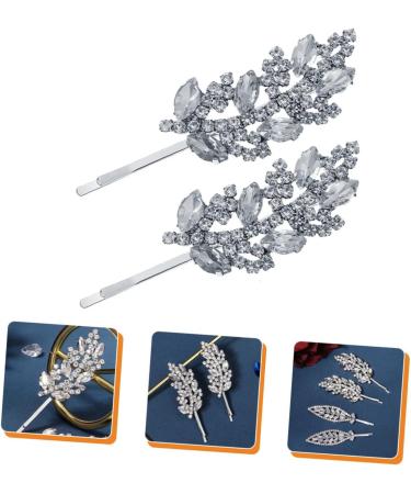 FRCOLOR 5 Pairs Rhinestone Hair Clip Girl Hair Accessories Hair Decorations for Women Rhinestone Bridal Hair Clip Girl Hair Clips Hair Clips for Hair Jewelry Leaf Bride Zinc Alloy - Buy Online on GoSupps.com