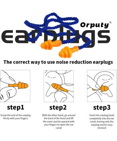 Corded Calmer Silicone Ear Plugs - 10 Pair for Shooting, Construction, Motorcycle Riding, Hunting, Swimming, Study - Buy Online on GoSupps.com
