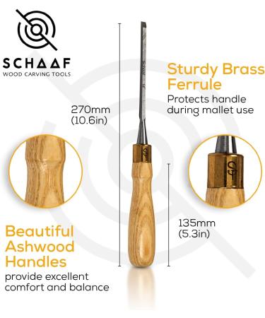 Schaaf Tools 4-Piece Wood Chisel Set | Finely Crafted Woodworking Hand Tools | Durable Cr-V Steel Bevel Edged Blade  Tempered to 60HRc | Tool Roll Included - Buy Online on GoSupps.com