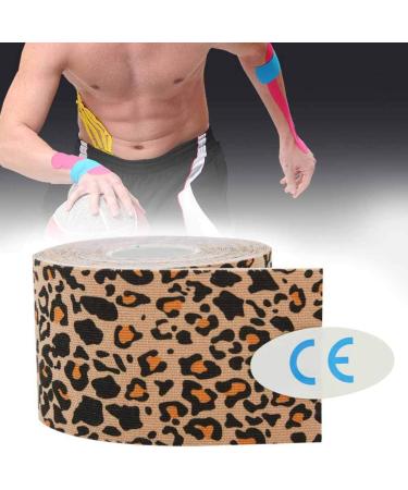 Sport Muscle Tape - Cotton Elastic Adhesive Tape for Basketball & Tennis - Leopard Print Stretch Bandage Wrap - Buy Online on GoSupps.com