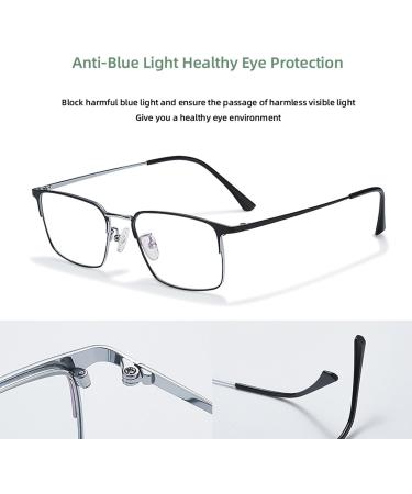 Buy Ultra-Light Progressive Multi-Focus Anti-Blue Light Reading Glasses - Pure Titanium Black 5.5x1.4x2.1in - International Shipping Available - Buy Online on GoSupps.com