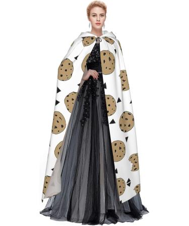 Cow With Sunflowers In Blue Print Halloween Wizard Witch Hooded Robe Cloak Christmas Hoodies Cape Cosplay For Adult Cookies Food Chocolate Chip Biscuits One Size - Buy Online on GoSupps.com