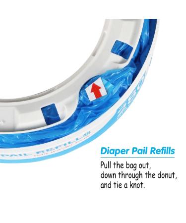 Diaper Pail Refill Bags 4 Pack - 1120 Count, Compatible with Diaper Pails - Buy Online on GoSupps.com