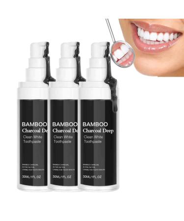 Bamboo Charcoal Deep Toothpaste Teeth Whitening Close Paste brightening toothpaste with activated carbon activated bamboo carbon toothpaste white teeth removes tooth stains (3PCs)