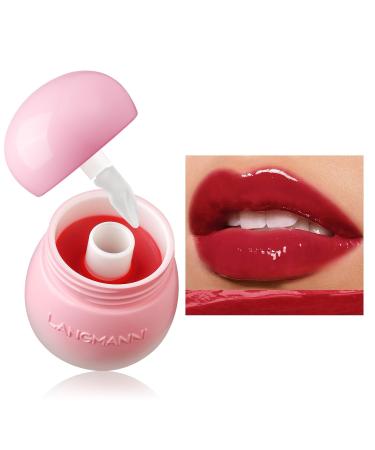 Mushroom Milk Can Lip Jelly Lipstick Silicone Brush Head Pudding Glow Korean Lip Tint Lip Balm Nourishing Moisturizing Smoothing Glossy finish Lip gloss (#05)