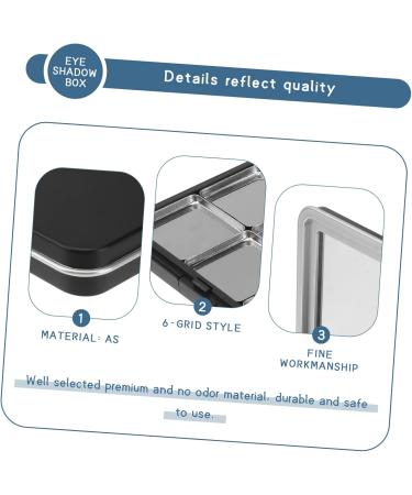 FOYTOKI 1pc Eye Shadow Box Refillable Lipstick Container Fillable Eyeshadow Container Refillable Blusher Container Travel Makeup Plate Travel Eyeshadow Container Makeup Supplies 11x7.4cm Black - Buy Online on GoSupps.com