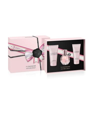 Viktor&Rolf - Flowerbomb Eau de Parfum - Women's Perfume Gift Set - Floral & Woody - With Notes of Rose Peony & Patchouli - Perfume 1 Fl Oz Body Cream 1.4 Fl Oz & Body Lotion 1.7 Fl Oz - Buy Online on GoSupps.com