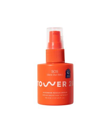 Tower 28 SOS Intensive Rescue Serum | Reduce Redness | Hypochlorous Acid Serum for Sensitive Skin | Target Blemishes and Irritation | 2 Fl Oz
