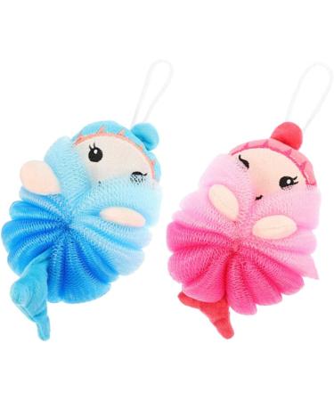 FRCOLOR 4 Pcs Kids Bath Balls - Cute Animal Shower Sponges & Exfoliating Poufs for Baby Body Wash and Cleaning - Buy Online on GoSupps.com