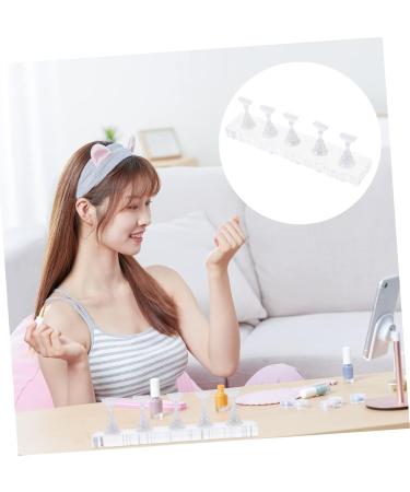 FRCOLOR Magnetic Base Manicure DIY Nail Stand nail practice stand nail tips display board fake nail holder false nail tips display polish stick Manicure Practice Stand Acrylic - Buy Online on GoSupps.com
